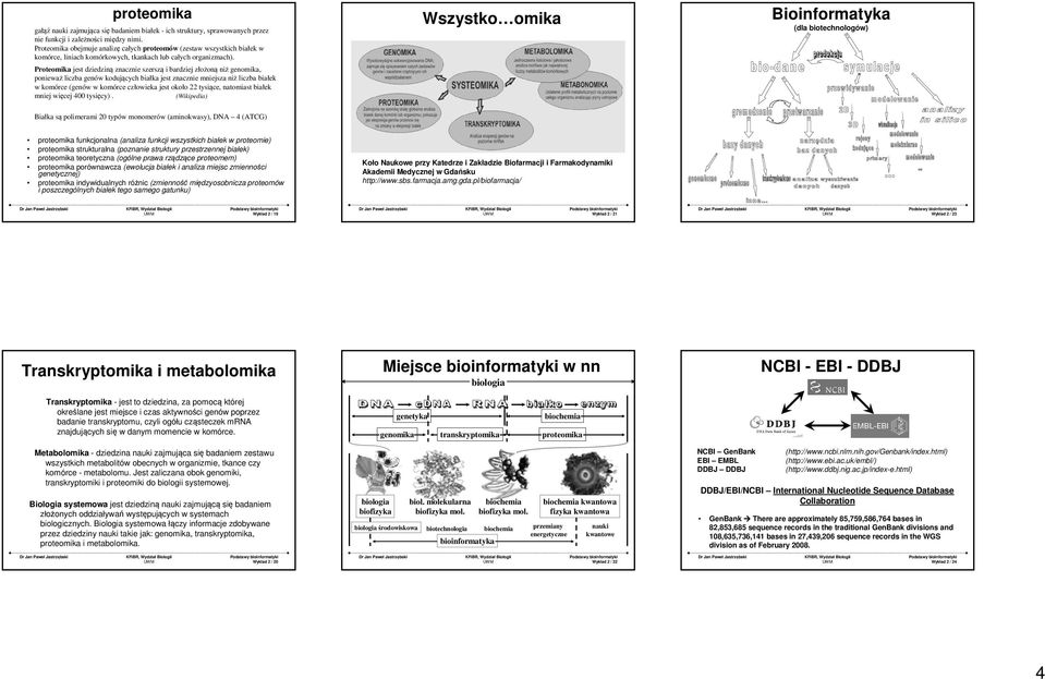 Proteomika jest dziedziną znacznie szerszą i bardziej złożoną niż genomika, ponieważ liczba genów kodujących białka jest znacznie mniejsza niż liczba białek w komórce (genów w komórce człowieka jest