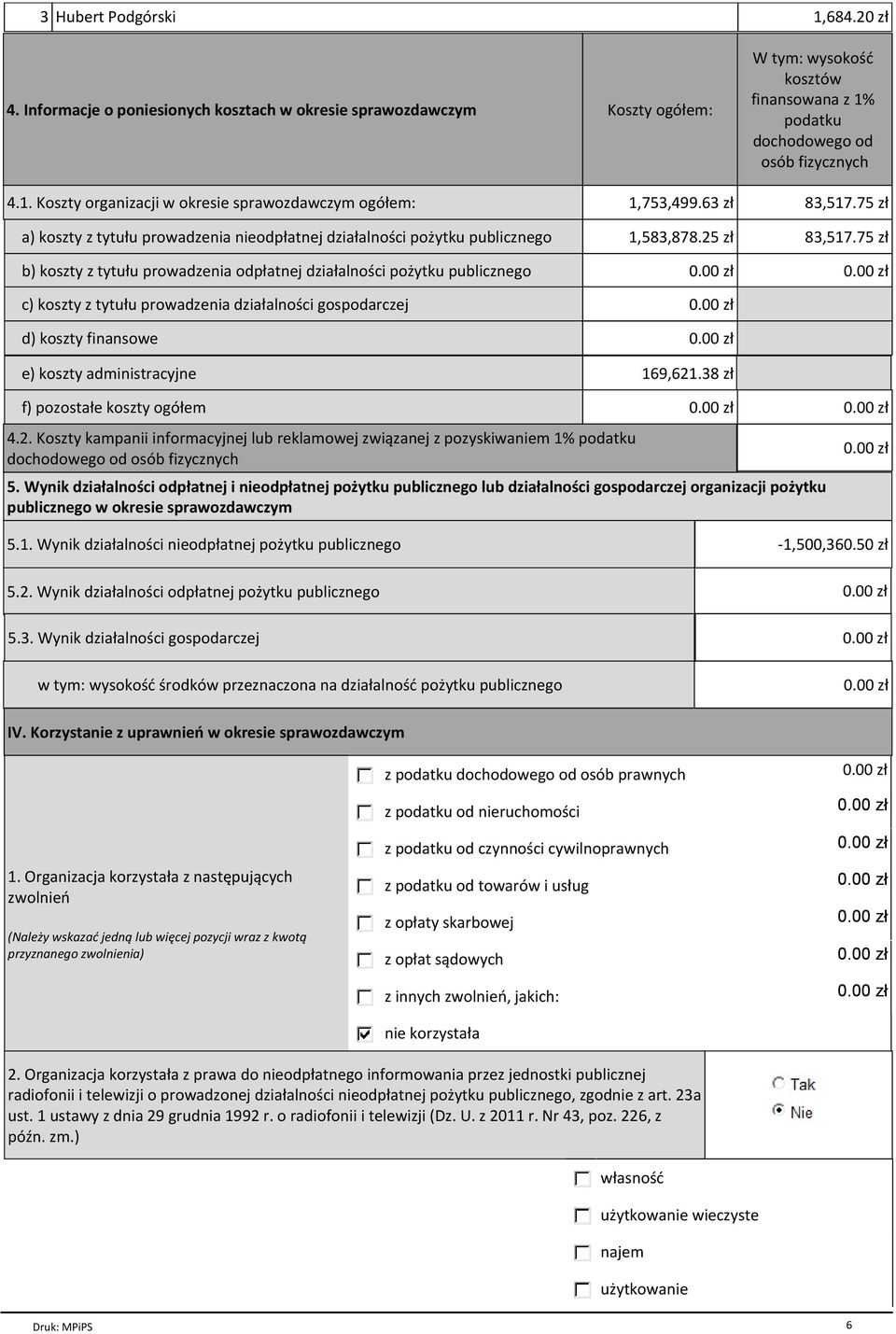 75 z a) koszty z tytu u prowadzenia nieodp atnej dzia alno ci po ytku publicznego b) koszty z tytu u prowadzenia odp atnej dzia alno ci po ytku publicznego c) koszty z tytu u prowadzenia dzia alno ci