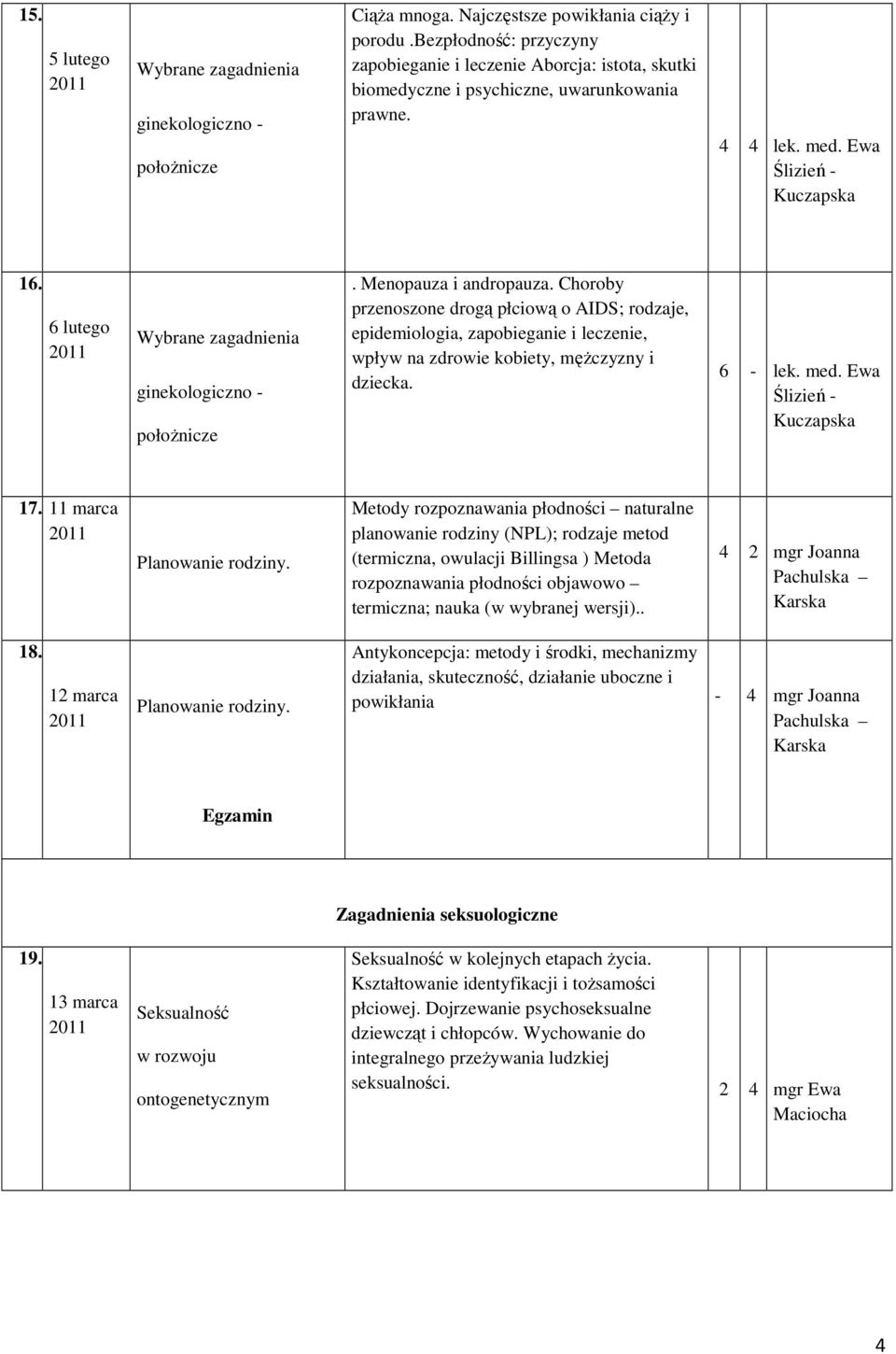 Menopauza i andropauza. Choroby przenoszone drogą płciową o AIDS; rodzaje, epidemiologia, zapobieganie i leczenie, wpływ na zdrowie kobiety, męŝczyzny i dziecka. 6 - lek. med. Ewa 17.