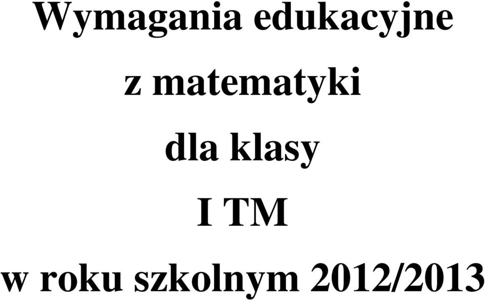 matematyki dla