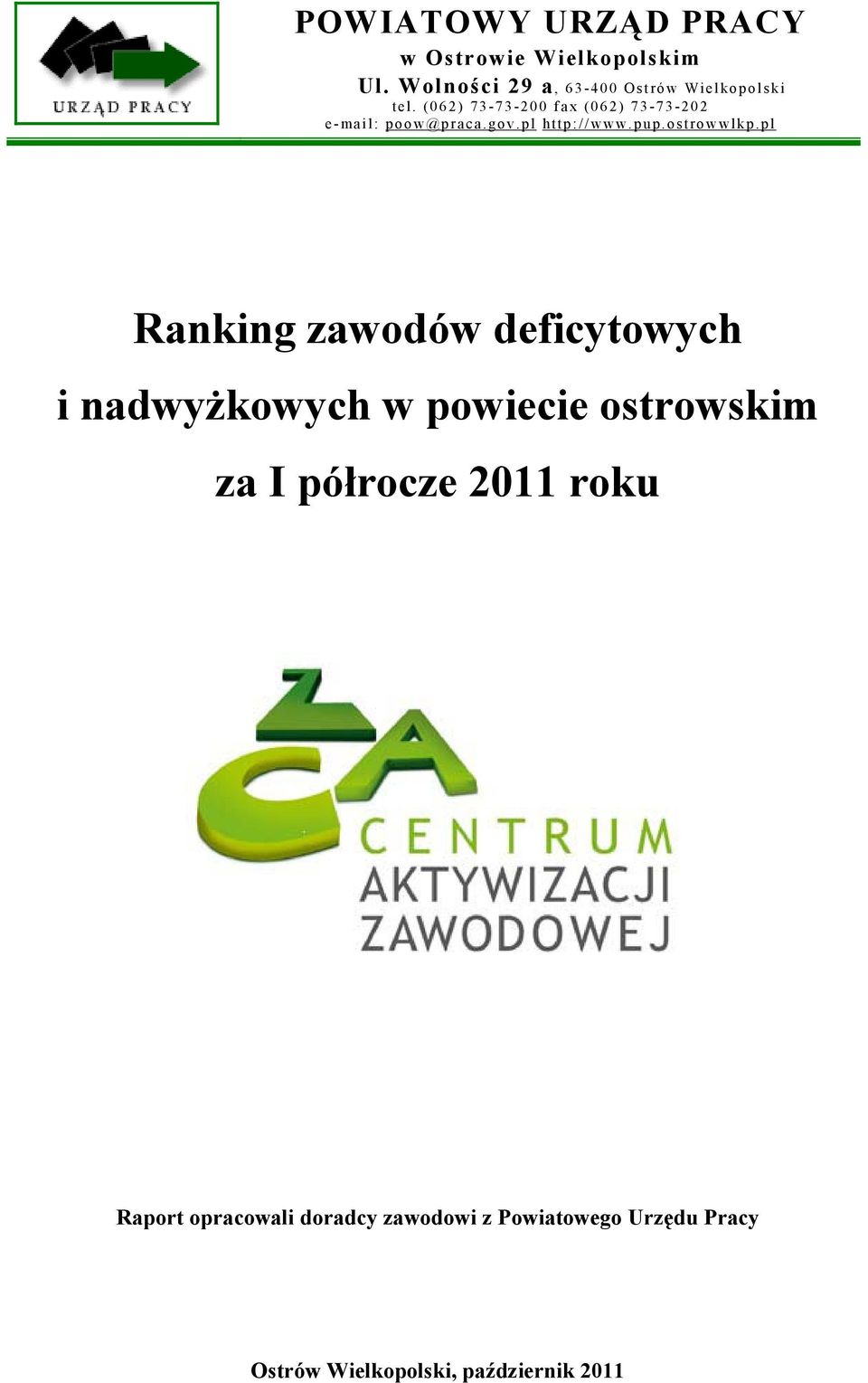 Raport opracowali doradcy zawodowi z