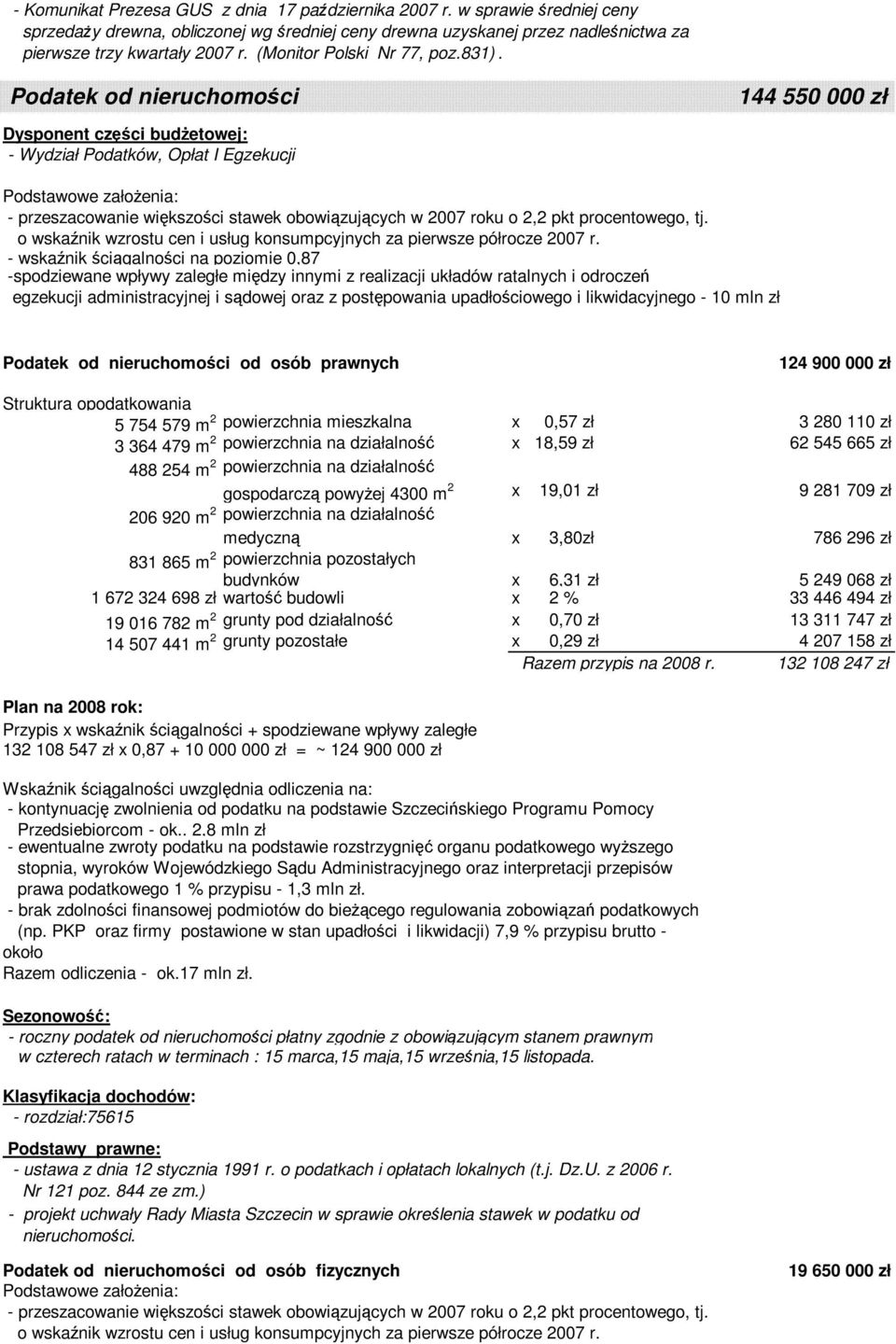 o wskaźnik wzrostu cen i usług konsumpcyjnych za pierwsze półrocze 2007 r.