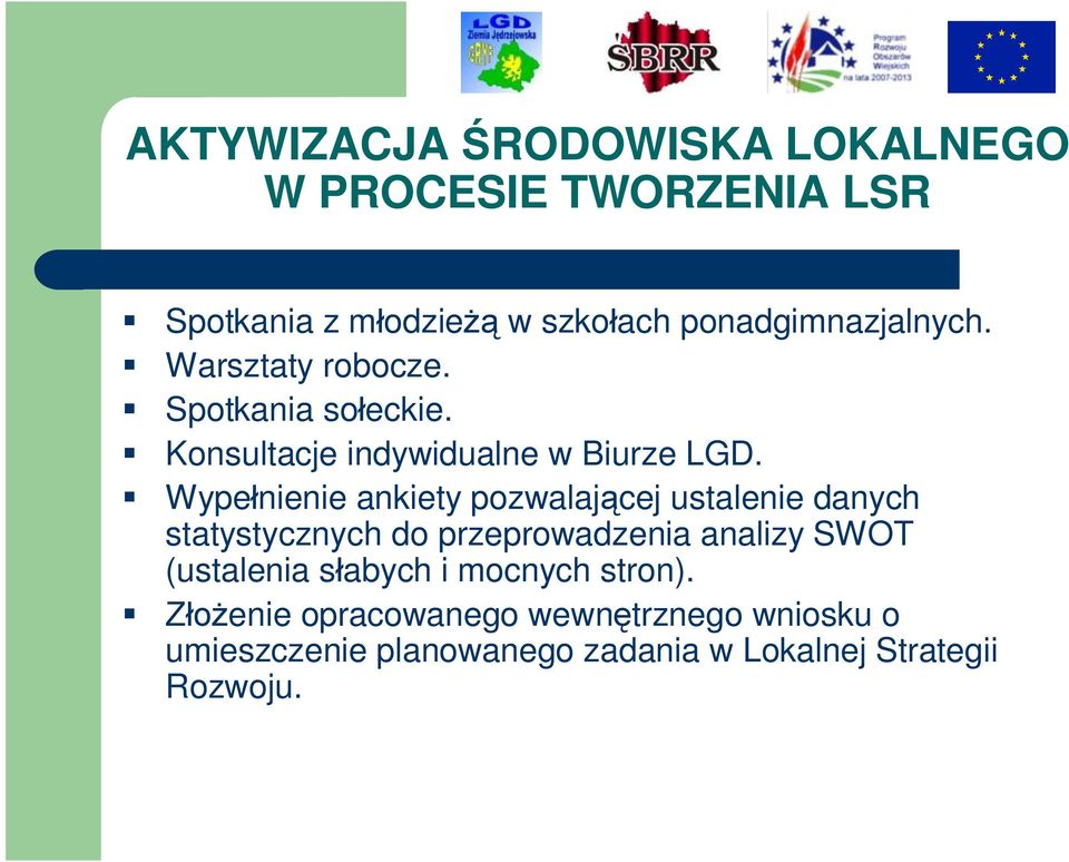 Wypełnienie ankiety pozwalającej ustalenie danych statystycznych do przeprowadzenia analizy SWOT (ustalenia