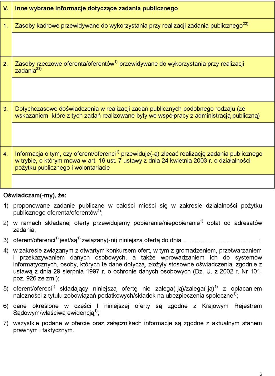 Dotychczasowe doświadczenia w realizacji zadań publicznych podobnego rodzaju (ze wskazaniem, które z tych zadań realizowane były we współpracy z administracją publiczną) 4.