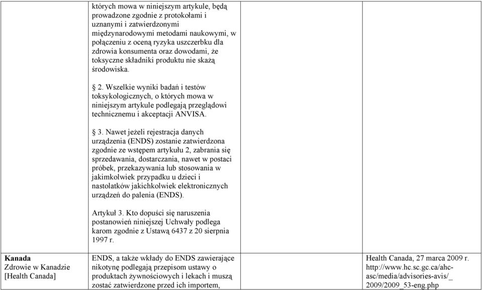 Wszelkie wyniki badań i testów toksykologicznych, o których mowa w niniejszym artykule podlegają przeglądowi technicznemu i akceptacji ANVISA. 3.