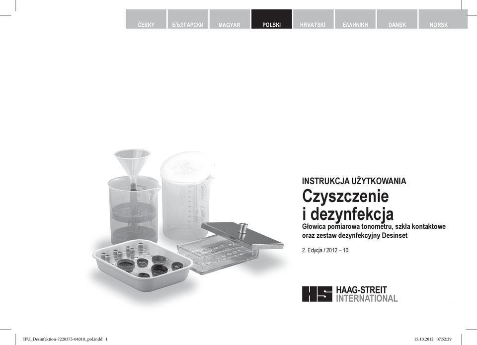 kontaktowe oraz zestaw dezynfekcyjny Desinset 2. Edycja / 2012 10 DOK. no.