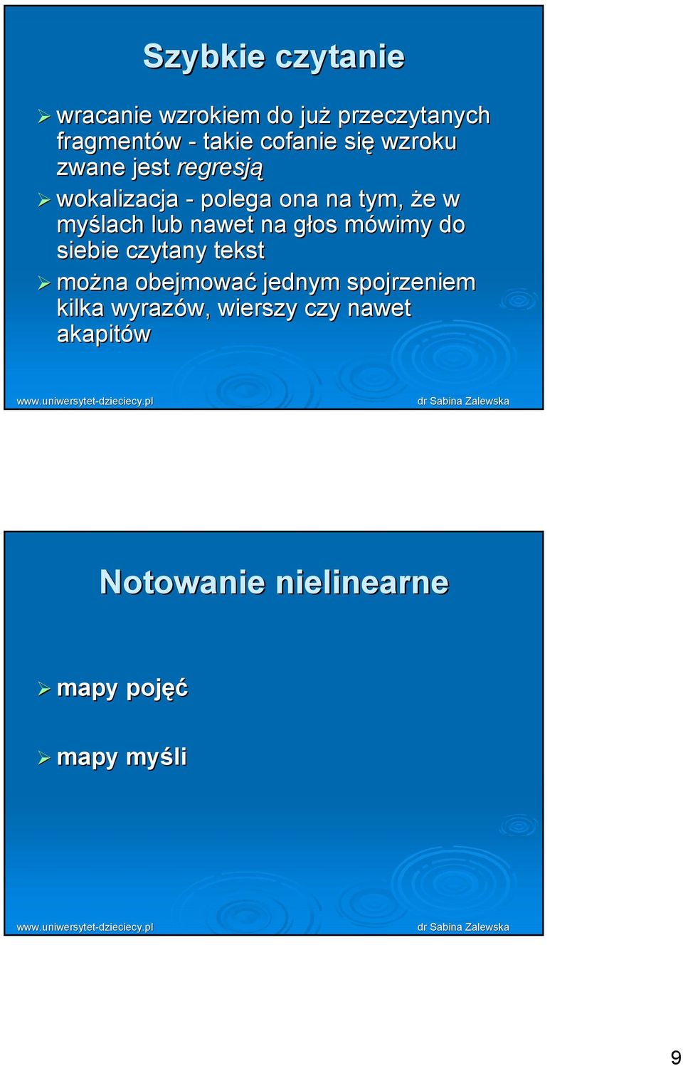 nawet na głos mówimy do siebie Jzytany tekst można obejmować jednym spojrzeniem