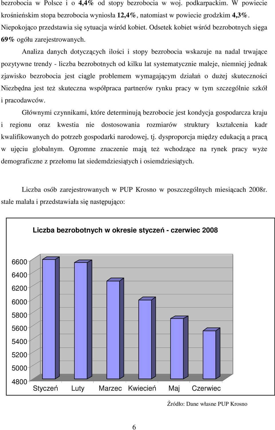 Analiza danych dotyczących ilości i stopy bezrobocia wskazuje na nadal trwające pozytywne trendy - liczba bezrobotnych od kilku lat systematycznie maleje, niemniej jednak zjawisko bezrobocia jest