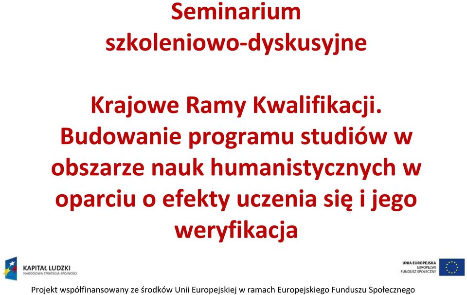 Budowanie programu studiów w obszarze