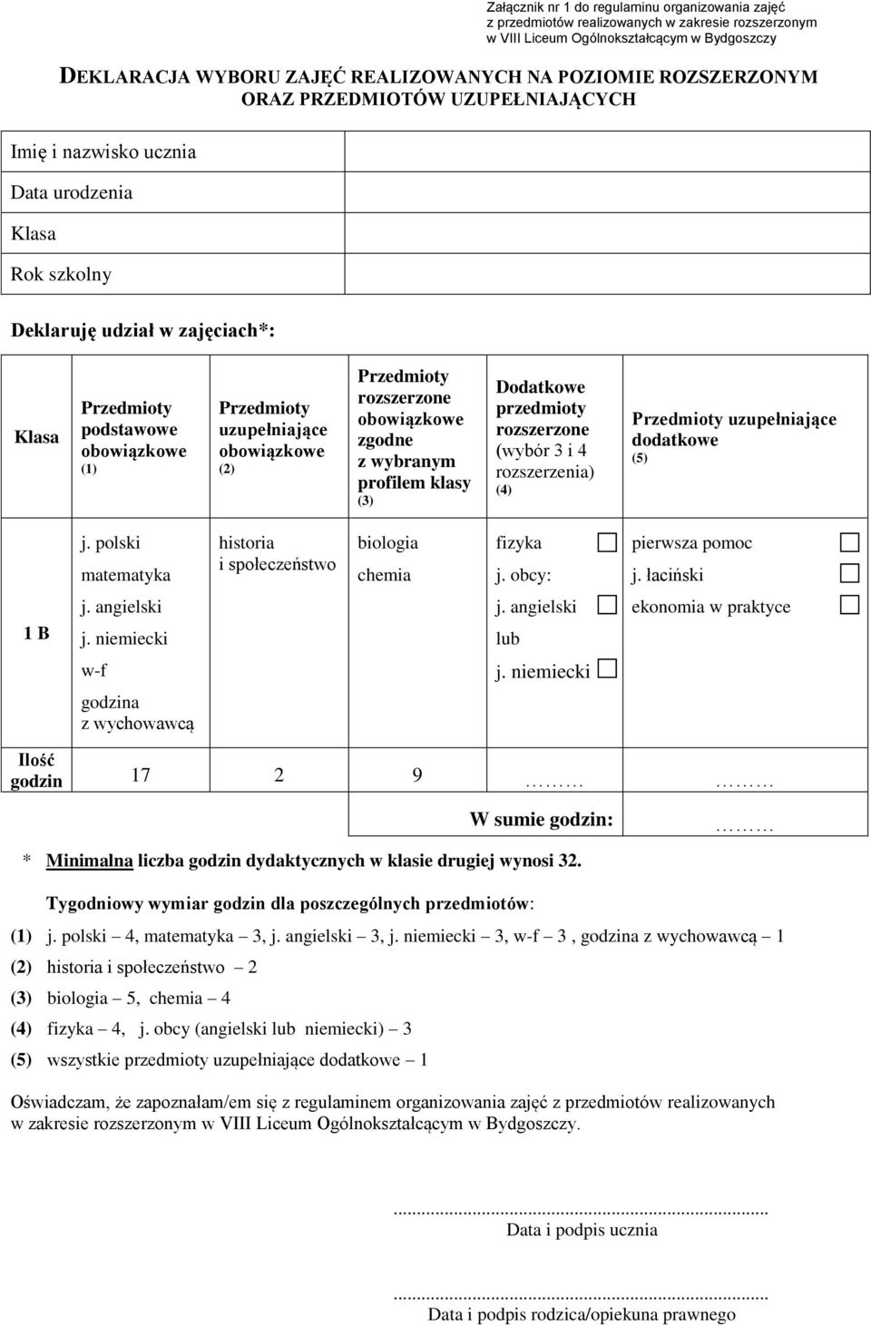 łaciński 1 B lub godzin 17 2 9 4, 3, 3, 3,