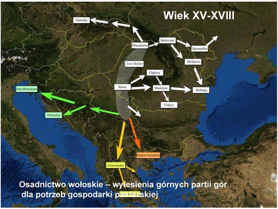 górnych partii gór dla