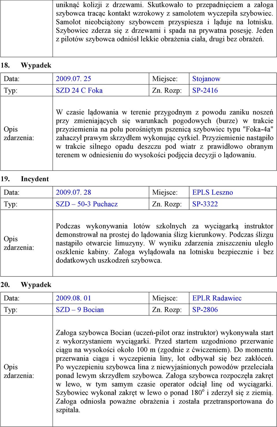 25 Miejsce: Stojanow Typ: SZD 24 C Foka Zn.