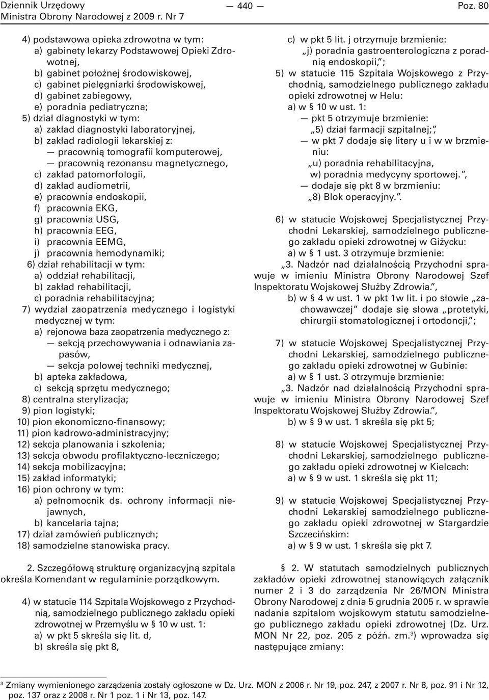 zakład patomorfologii, d) zakład audiometrii, e) pracownia endoskopii, f) pracownia EKG, g) pracownia USG, h) pracownia EEG, i) pracownia EEMG, j) pracownia hemodynamiki; 6) dział rehabilitacji w