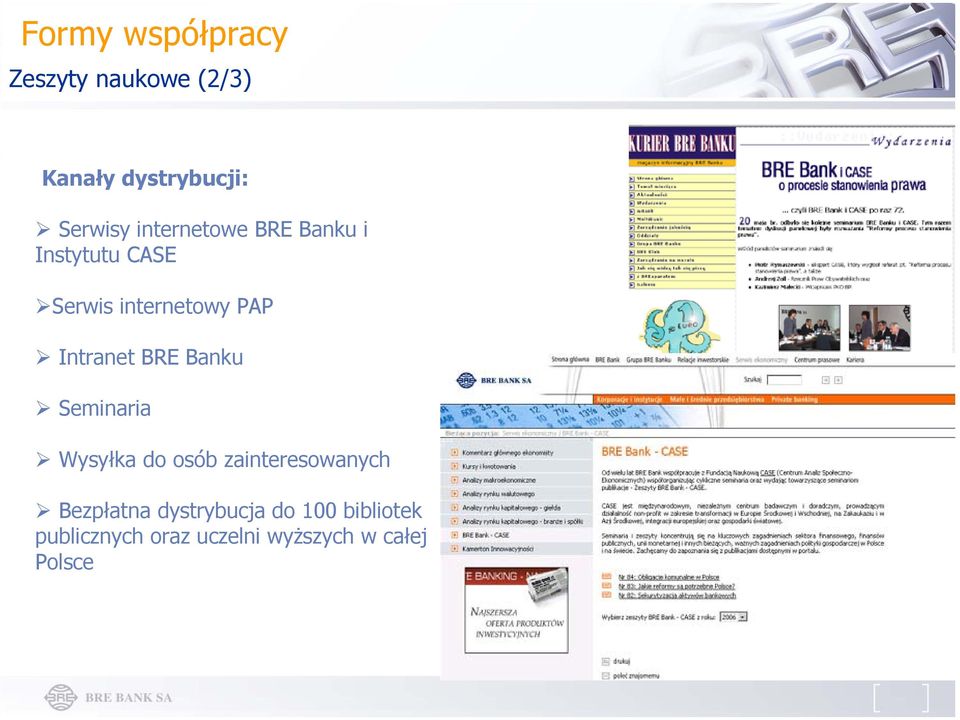 Intranet BRE Banku Seminaria Wysyłka do osób zainteresowanych