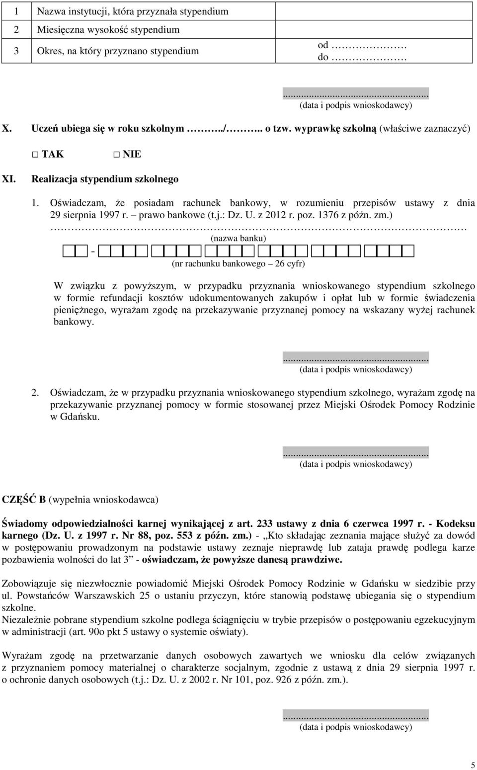 prawo bankowe (t.j.: Dz. U. z 2012 r. poz. 1376 z późn. zm.