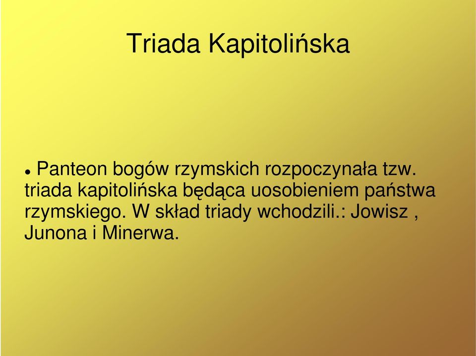 triada kapitolińska będąca uosobieniem