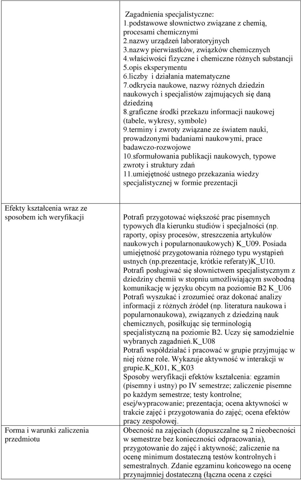 odkrycia naukowe, nazwy różnych dziedzin naukowych i specjalistów zajmujących się daną dziedziną 8.graficzne środki przekazu informacji naukowej (tabele, wykresy, symbole) 9.