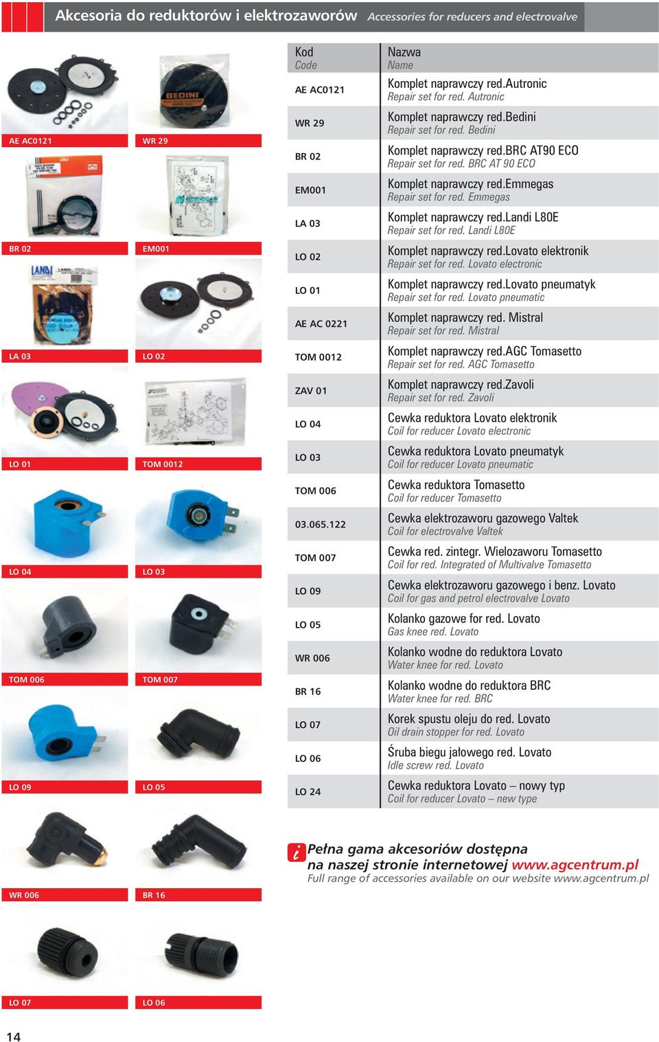 emmegas Repair set for red. Emmegas LA 03 Komplet naprawczy red.landi L80E Repair set for red. Landi L80E BR 02 EM001 LO 02 Komplet naprawczy red.lovato elektronik Repair set for red.