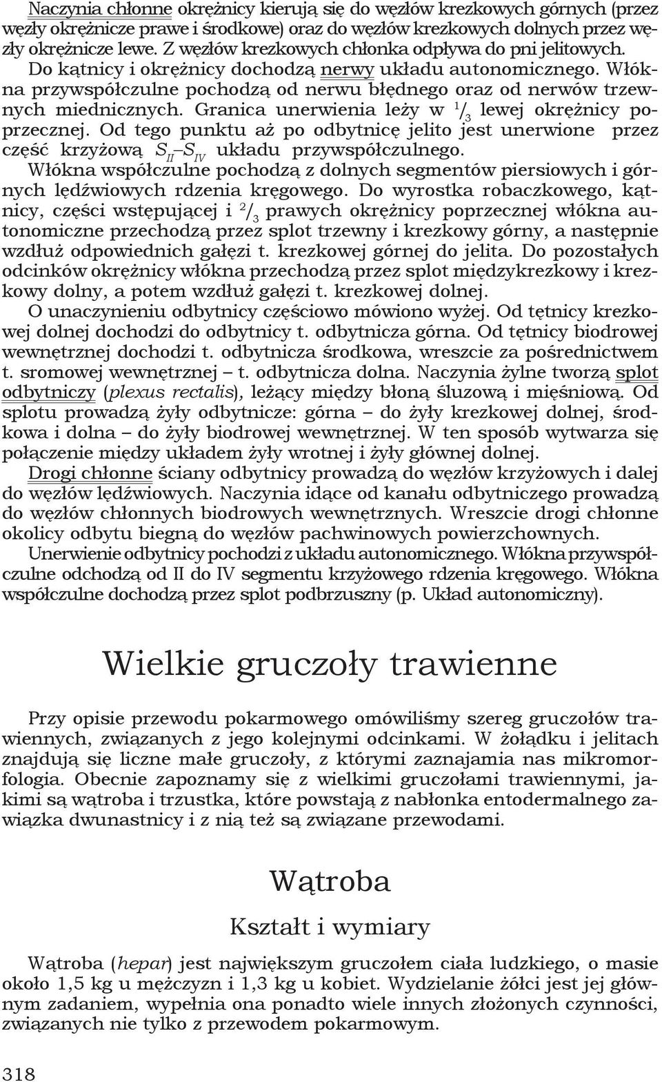 Włókna przywspółczulne pochodzą od nerwu błędnego oraz od nerwów trzewnych miednicznych. Granica unerwienia leży w 1 / 3 lewej okrężnicy poprzecznej.