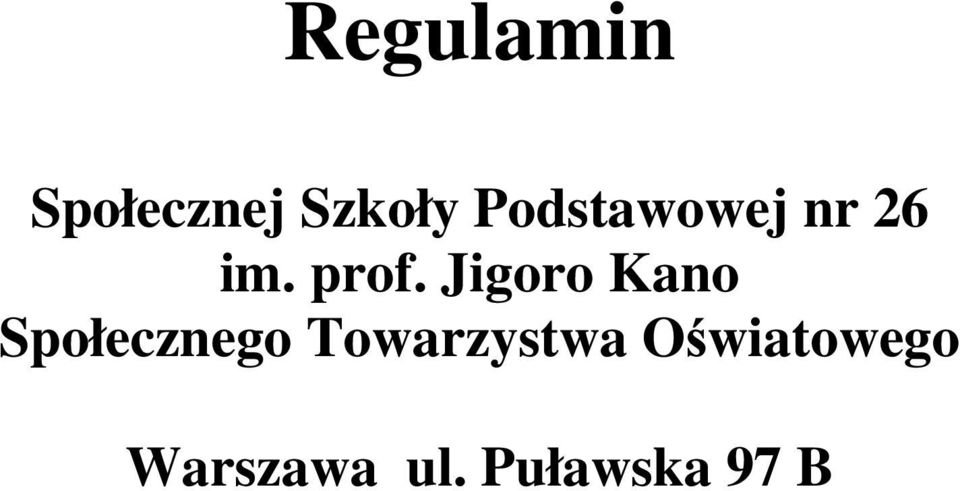 Jigoro Kano Społecznego