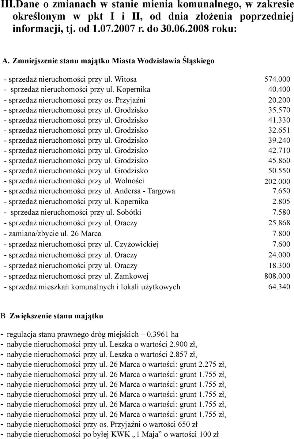 2 - sprzedaż nieruchomości przy ul. Grodzisko 35.57 - sprzedaż nieruchomości przy ul. Grodzisko 41.33 - sprzedaż nieruchomości przy ul. Grodzisko 32.651 - sprzedaż nieruchomości przy ul. Grodzisko 39.