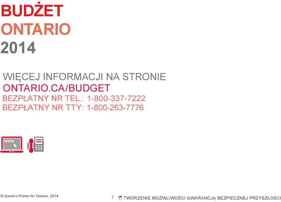 : 1-800-337-7222 BEZPŁATNY NR TTY: 1-800-263-7776 Queen