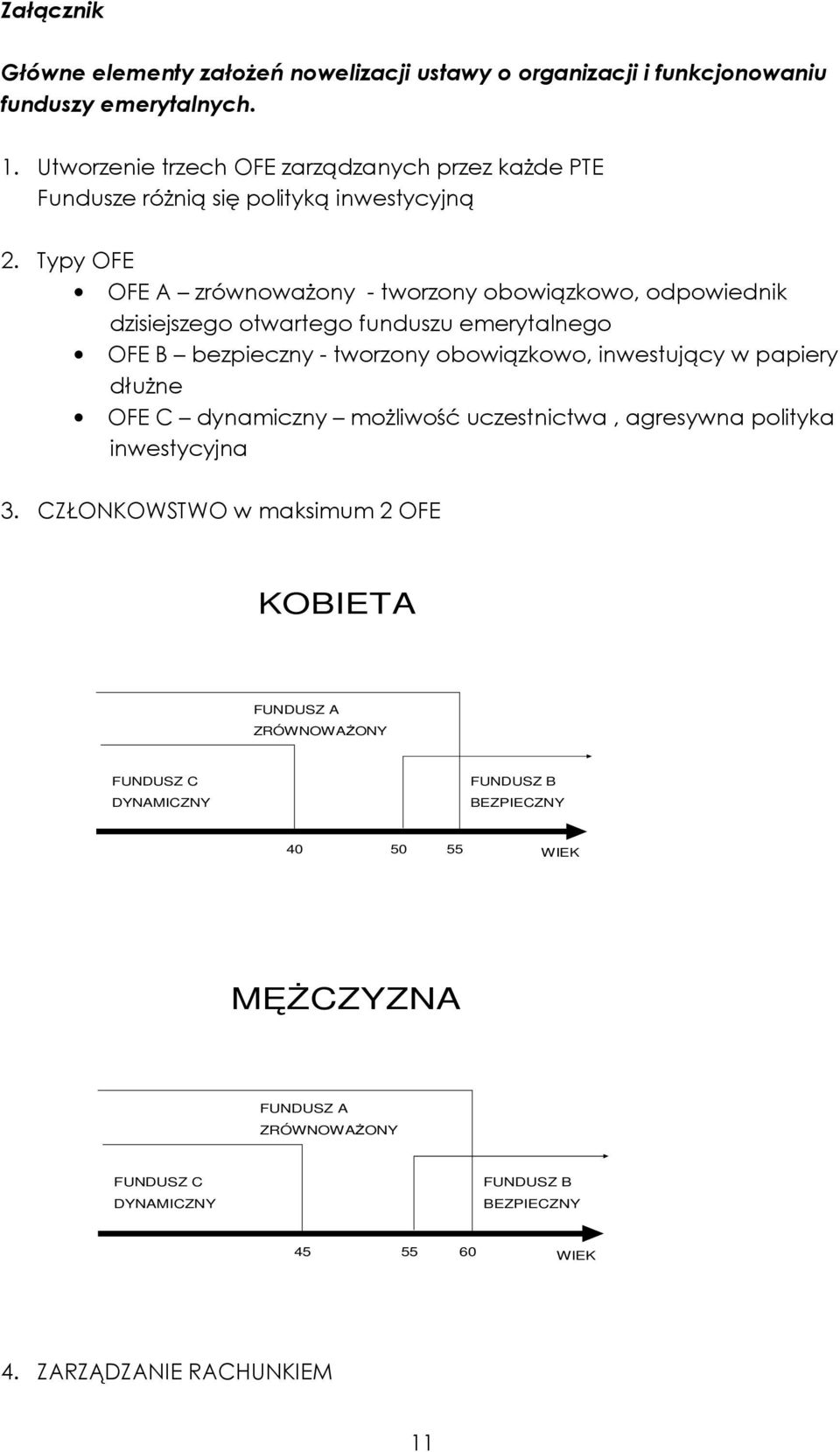 Typy OFE OFE A zrównowaŝony - tworzony obowiązkowo, odpowiednik dzisiejszego otwartego funduszu emerytalnego OFE B bezpieczny - tworzony obowiązkowo, inwestujący w papiery