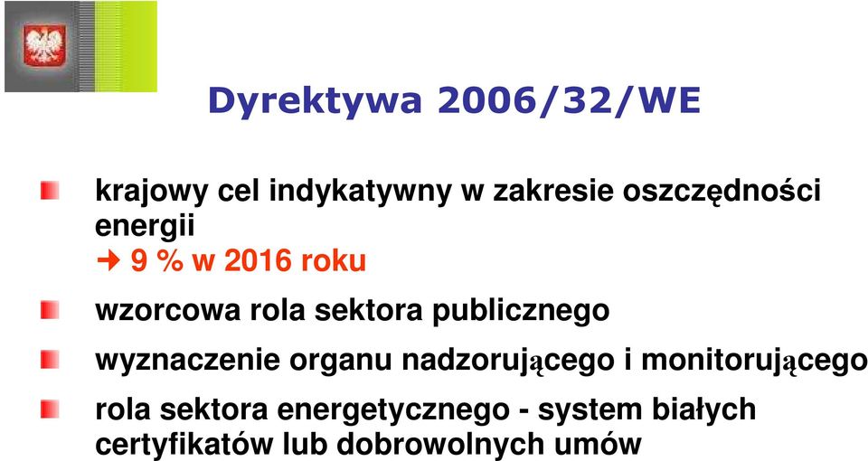 publicznego wyznaczenie organu nadzorującego i monitorującego