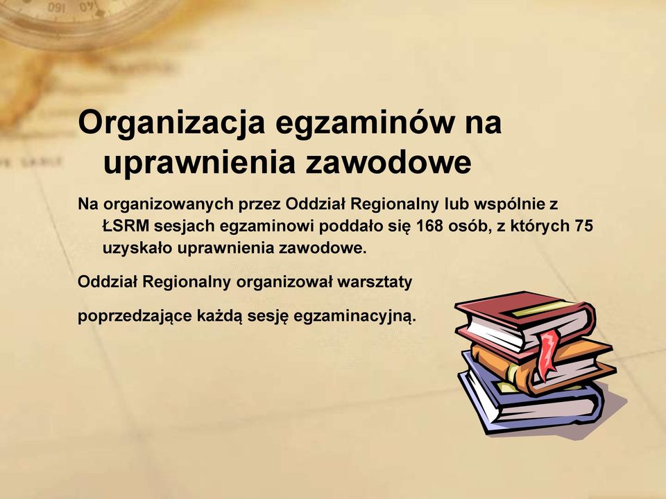 poddało się 168 osób, z których 75 uzyskało uprawnienia zawodowe.