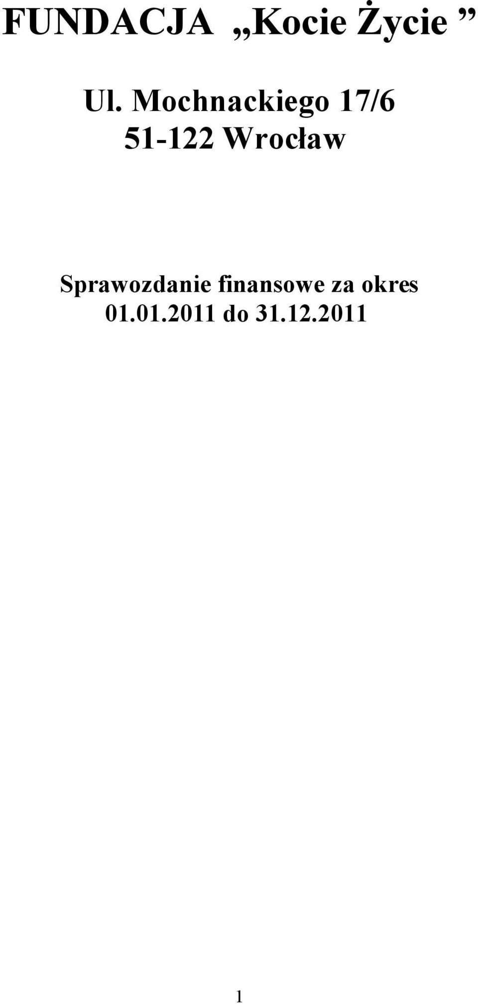 Wrocław Sprawozdanie