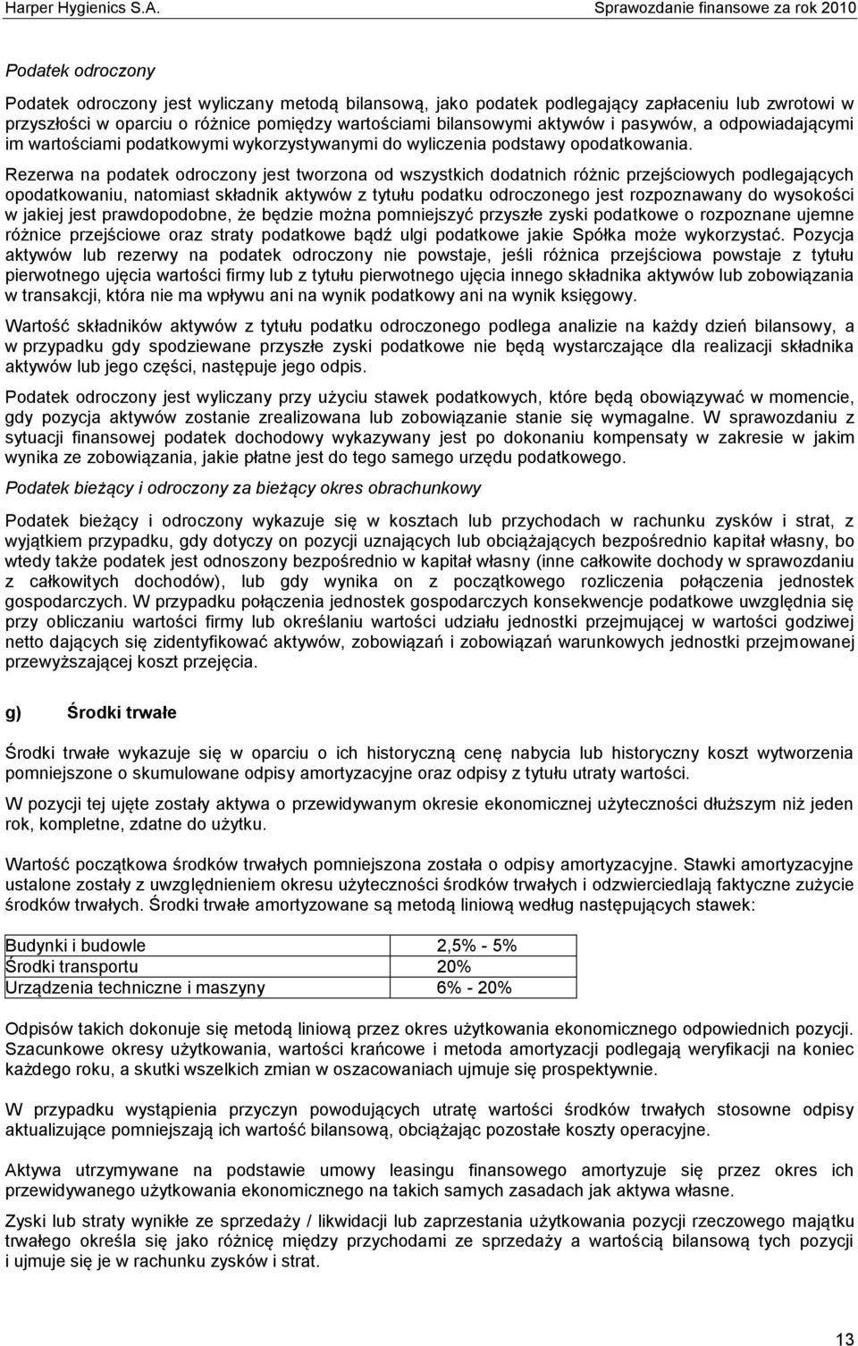 Rezerwa na podatek odroczony jest tworzona od wszystkich dodatnich różnic przejściowych podlegających opodatkowaniu, natomiast składnik aktywów z tytułu podatku odroczonego jest rozpoznawany do