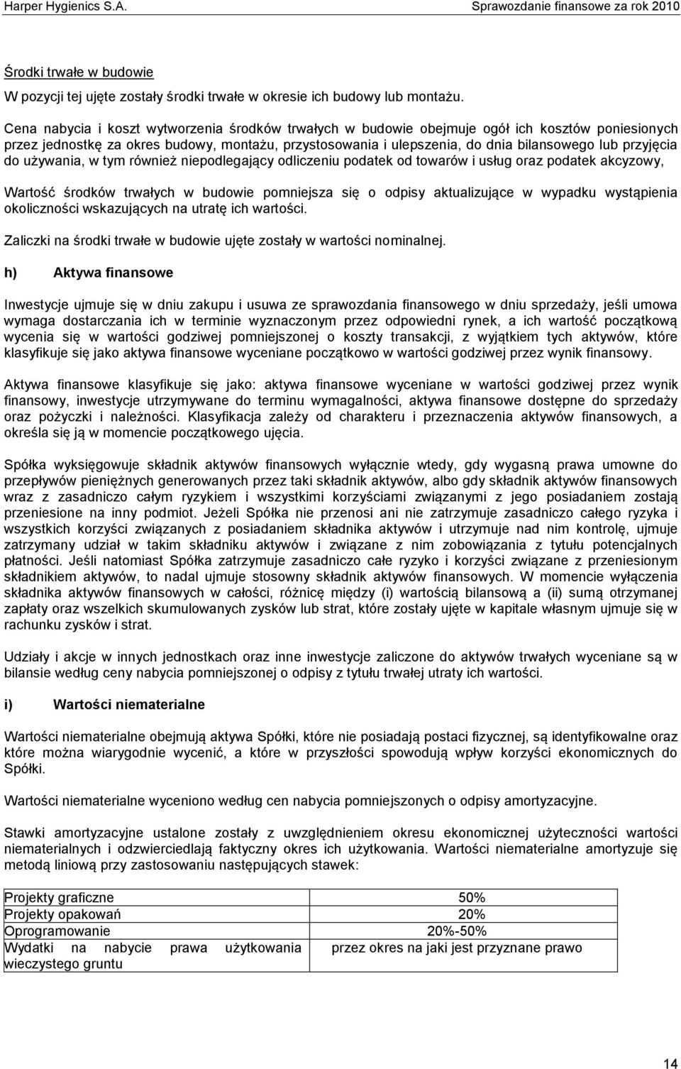 przyjęcia do używania, w tym również niepodlegający odliczeniu podatek od towarów i usług oraz podatek akcyzowy, Wartość środków trwałych w budowie pomniejsza się o odpisy aktualizujące w wypadku