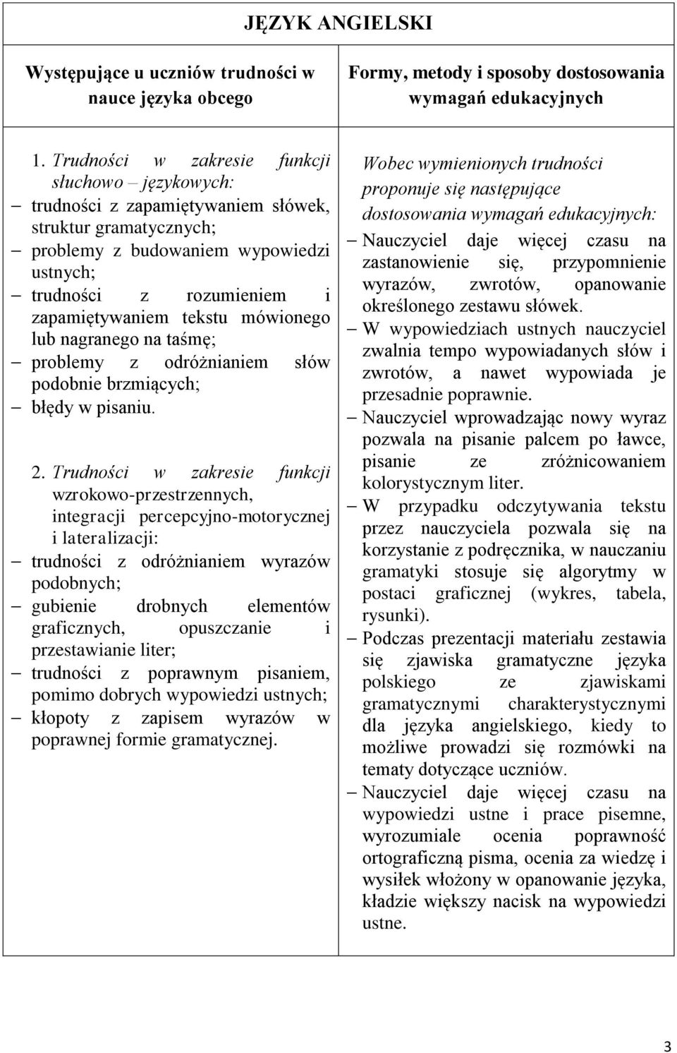 Trudności w zakresie funkcji trudności z odróżnianiem wyrazów podobnych; gubienie drobnych elementów graficznych, opuszczanie i przestawianie liter; trudności z poprawnym pisaniem, pomimo dobrych