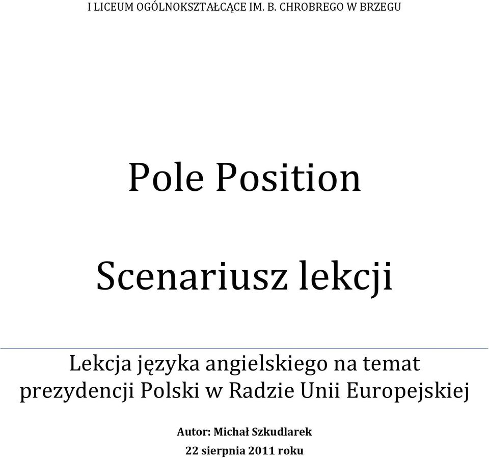 Lekcja języka angielskiego na temat prezydencji