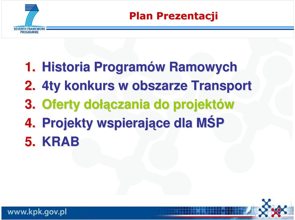 4ty konkurs w obszarze Transport 3.