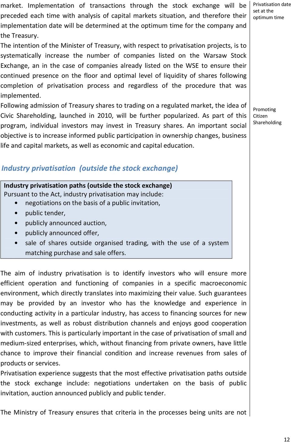 optimum time for the company and the Treasury.