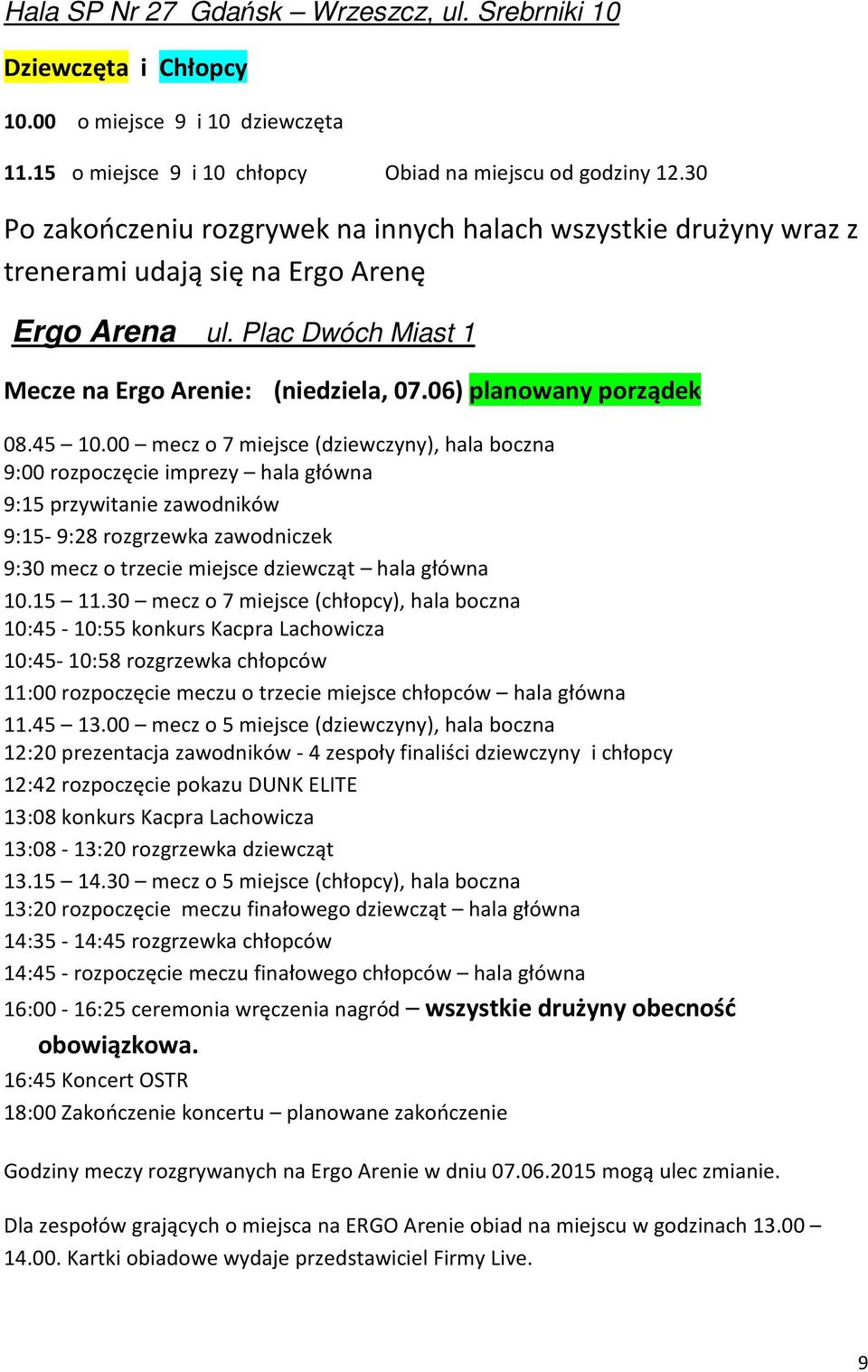 06) planowany porządek 08.45 10.