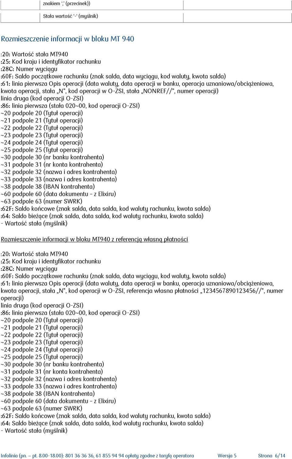 operacji w O-ZSI, stała NONREF//, numer operacji) linia druga (kod operacji O-ZSI) :86: linia pierwsza (stała 020~00, kod operacji O-ZSI) ~20 podpole 20 (Tytuł operacji) ~21 podpole 21 (Tytuł