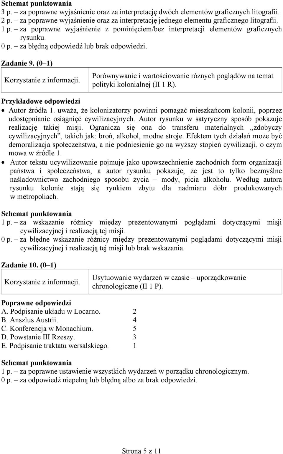 (0 1) Porównywanie i wartościowanie różnych poglądów na temat polityki kolonialnej (II 1 R). Autor źródła 1.