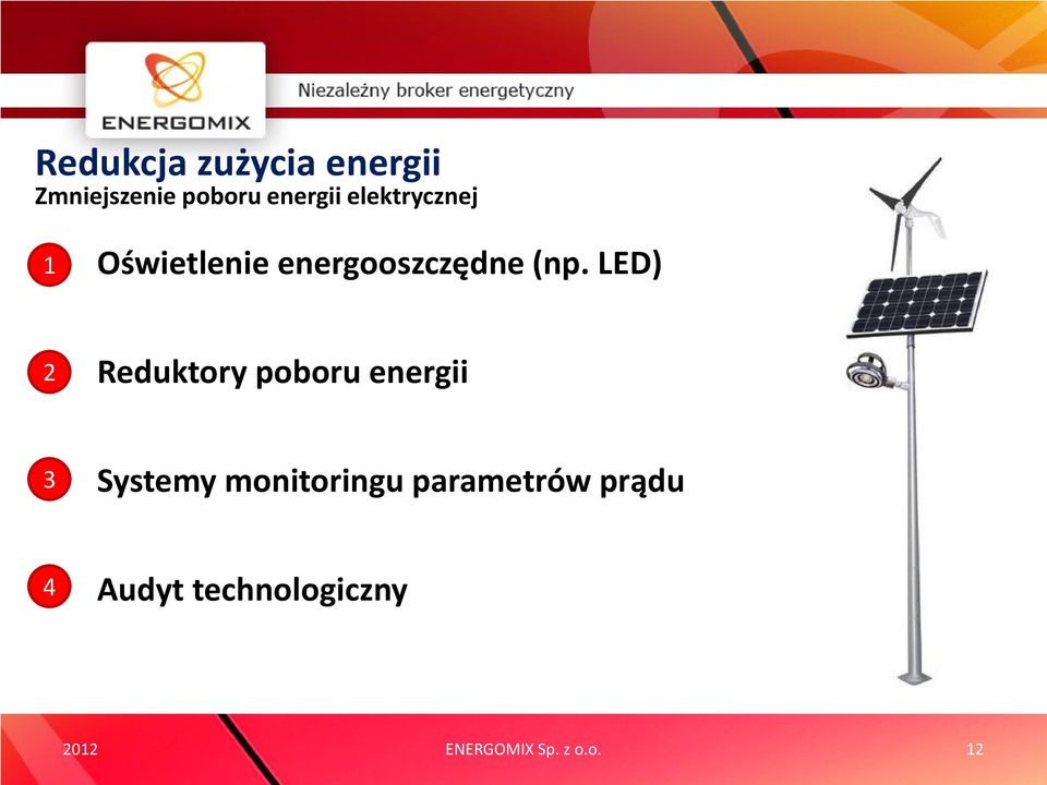 LED) 2 Reduktory poboru energii 3 Systemy monitoringu