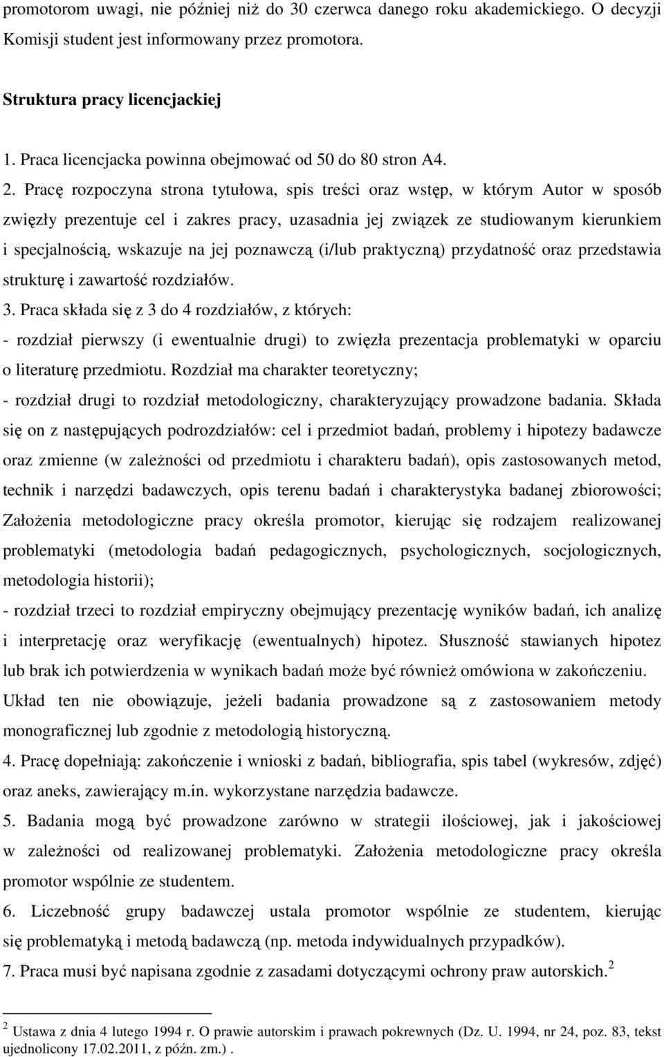 Pracę rozpoczyna strona tytułowa, spis treści oraz wstęp, w którym Autor w sposób zwięzły prezentuje cel i zakres pracy, uzasadnia jej związek ze studiowanym kierunkiem i specjalnością, wskazuje na