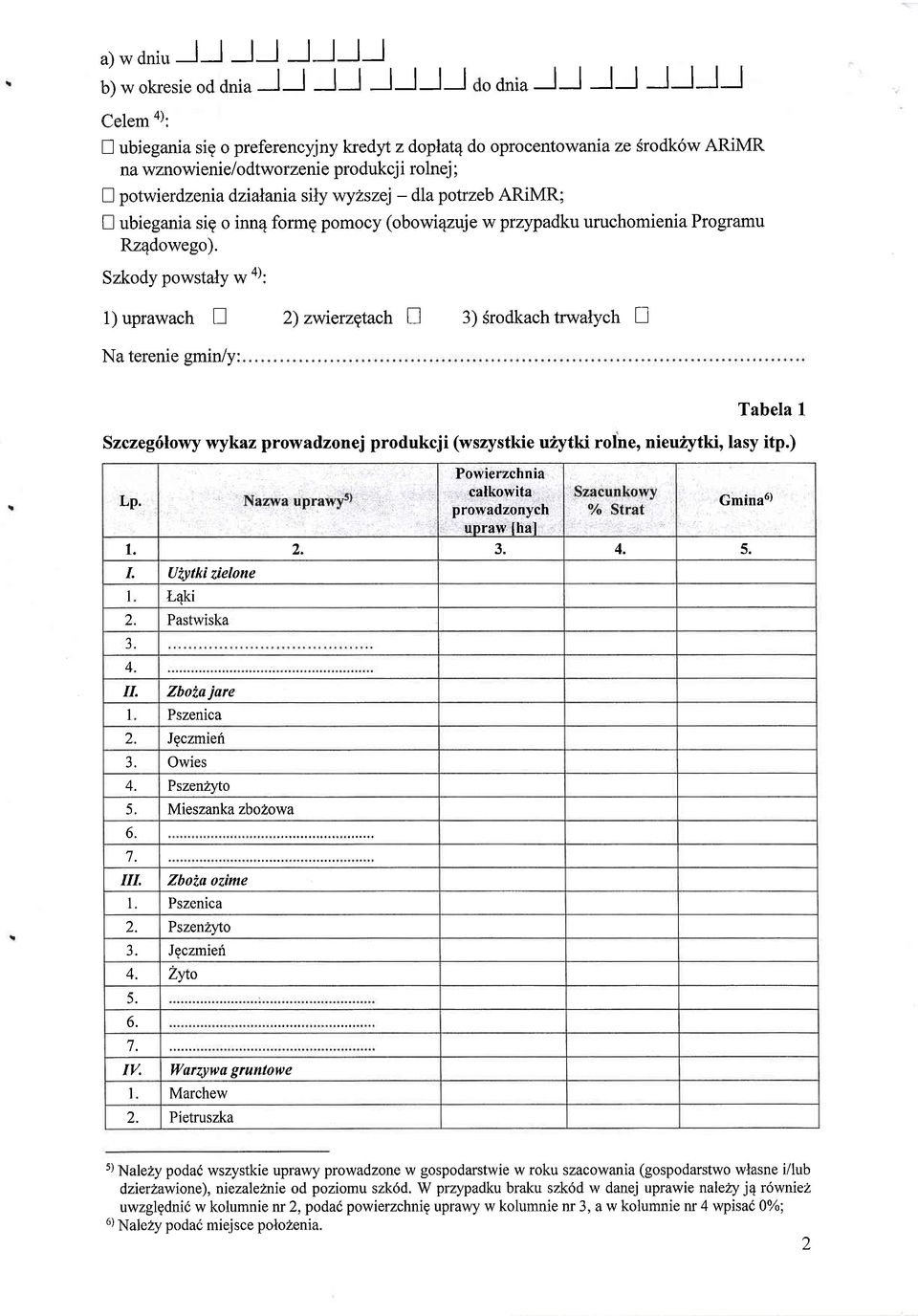 potwierdzeniadzialania sily wylszej - n ubiegania sig o inn4 formg pomocy (obowi4zuje w przypadku uruchomienia Programu Rz4dowego).