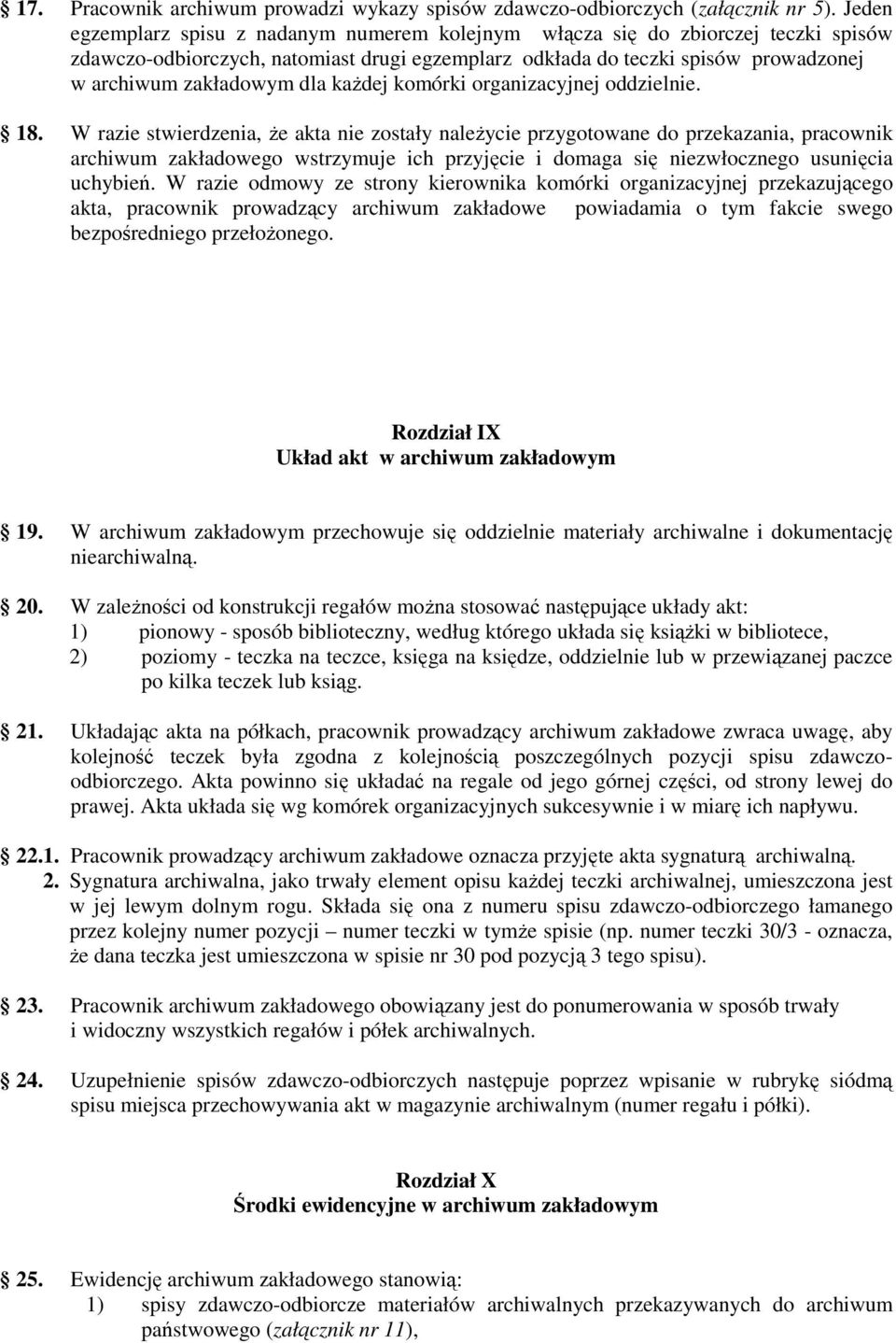 kaŝdej komórki organizacyjnej oddzielnie. 18.