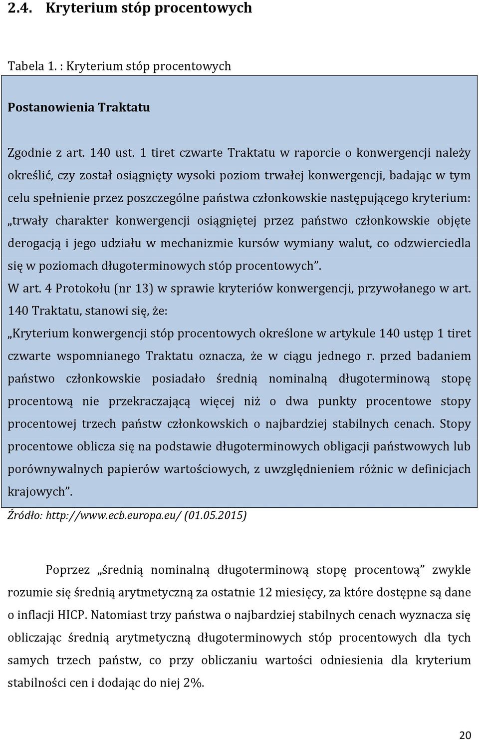 następującego kryterium: trwały charakter konwergencji osiągniętej przez państwo członkowskie objęte derogacją i jego udziału w mechanizmie kursów wymiany walut, co odzwierciedla się w poziomach