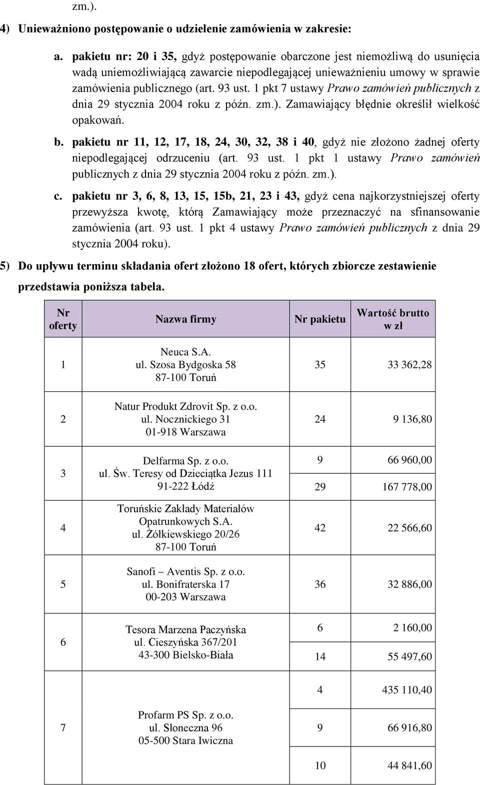 1 pkt 7 ustawy Prawo zamówień publicznych z dnia 29 stycznia 2004 roku z późn. zm.). Zamawiający bł