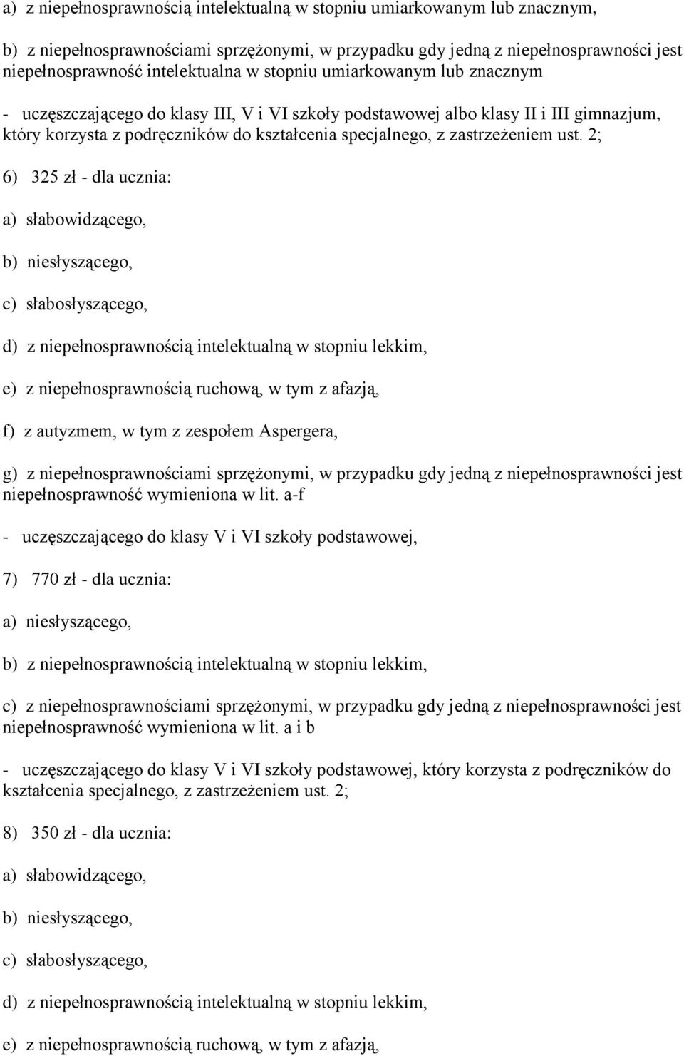 korzysta z podręczników do kształcenia specjalnego, z zastrzeżeniem ust.