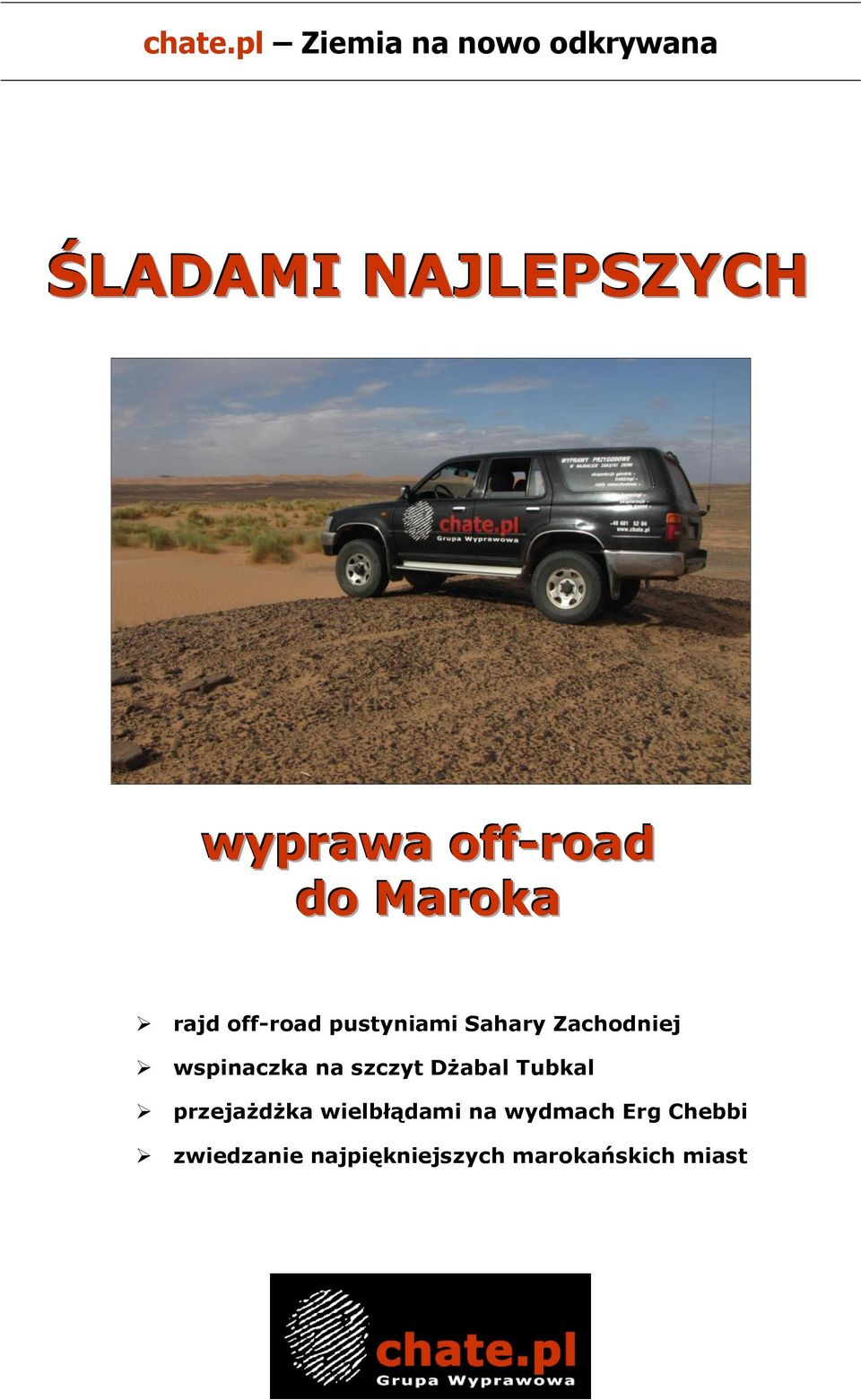 off-road do Maroka rajd off-road pustyniami Sahary Zachodniej