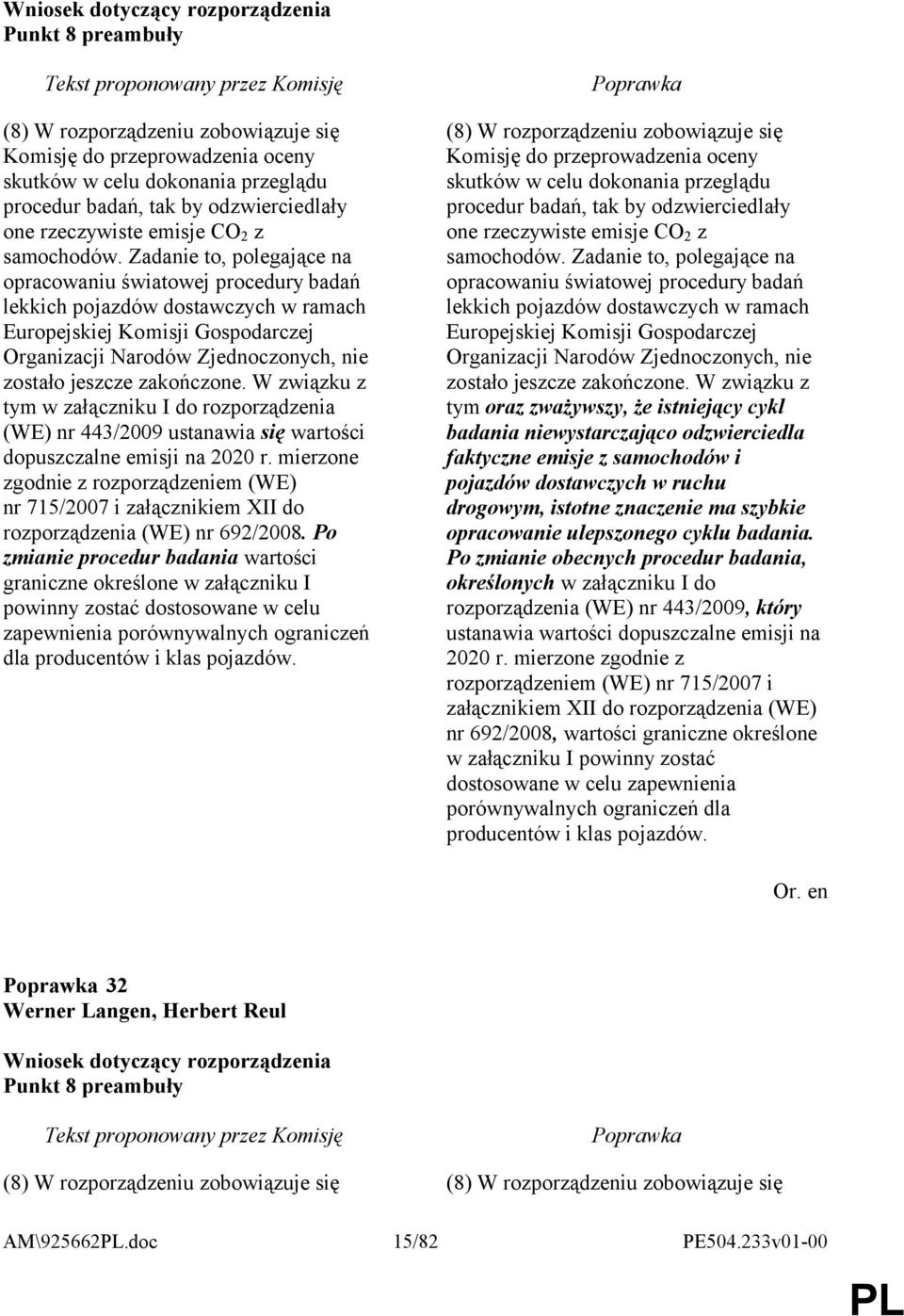 Zadanie to, polegające na opracowaniu światowej procedury badań lekkich pojazdów dostawczych w ramach Europejskiej Komisji Gospodarczej Organizacji Narodów Zjednoczonych, nie zostało jeszcze