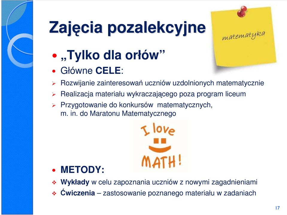 Przygotowanie do konkursów matematycznych, m. in.