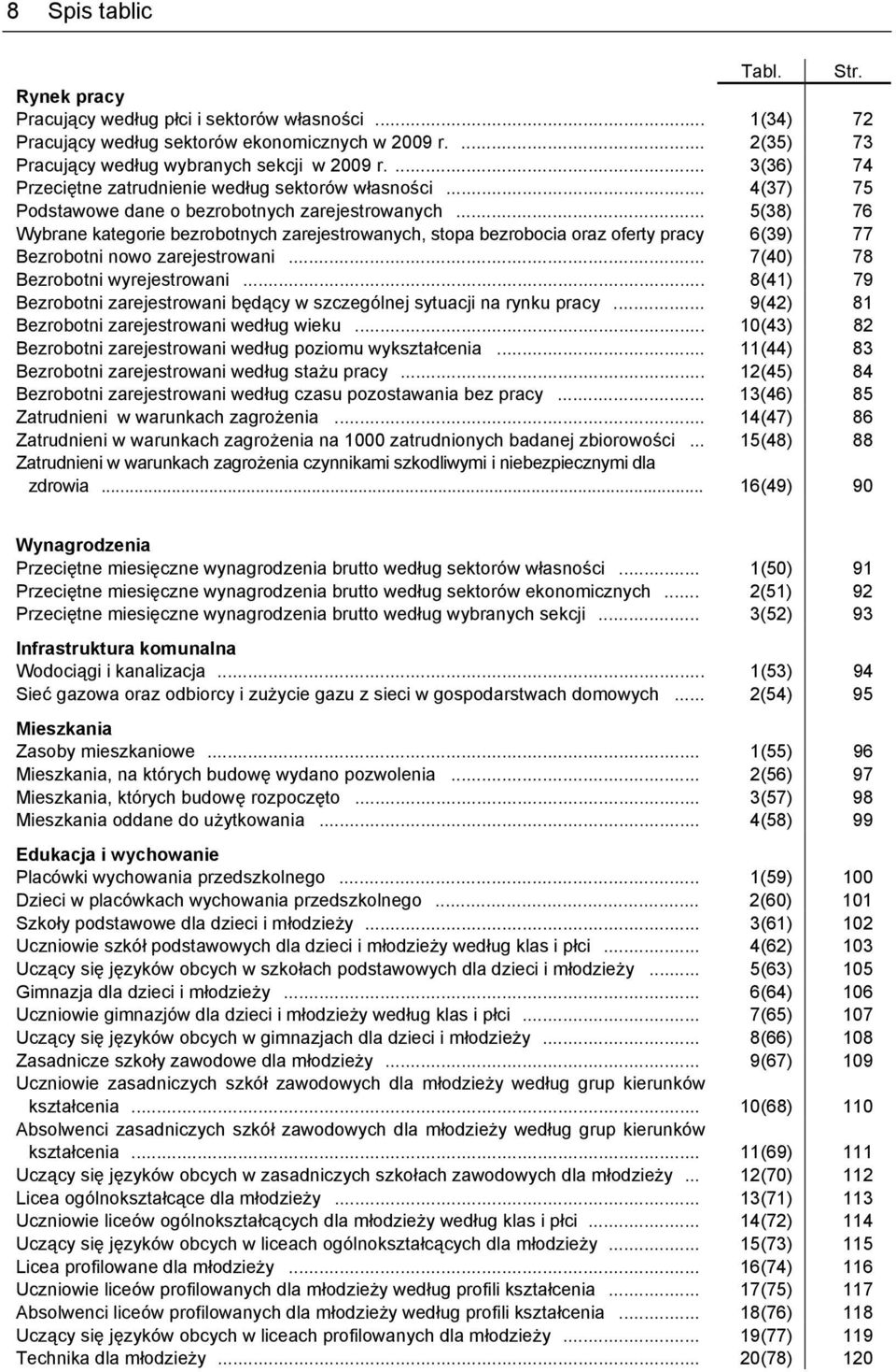 .. 5(38) 76 Wybrane kategorie bezrobotnych zarejestrowanych, stopa bezrobocia oraz oferty pracy 6(39) 77 Bezrobotni nowo zarejestrowani... 7(40) 78 Bezrobotni wyrejestrowani.